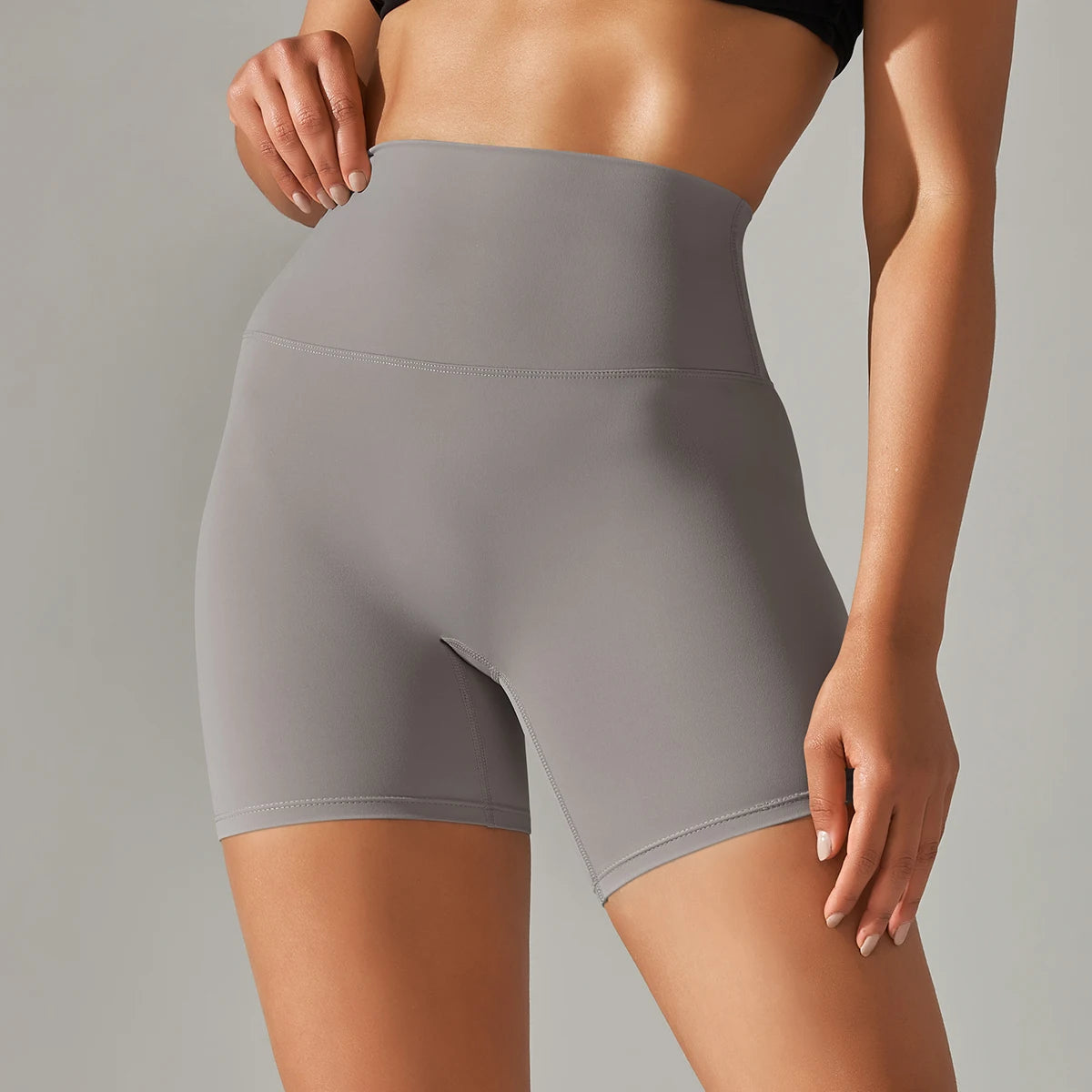 Summer Women Yoga Shorts Naked Feel Sports Shorts  Fitness Tights High Waist Gmy Running Push Up Clothes Workout Cycling Shorts