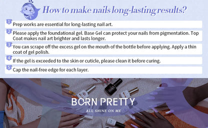 BORN PRETTY 7ml Glitter Gel Nail Polish Set Sparkly Shiny Gold Silver Pink Glitter Gel Polish Kit Winter Christmas Gift Box