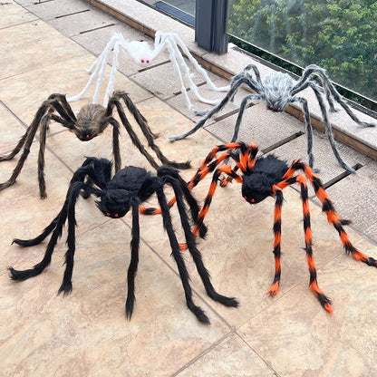 Halloween Horror Fake Spider Festival Party Outdoor Giant Plush Spider Haunted House Bar Halloween Home Decoration