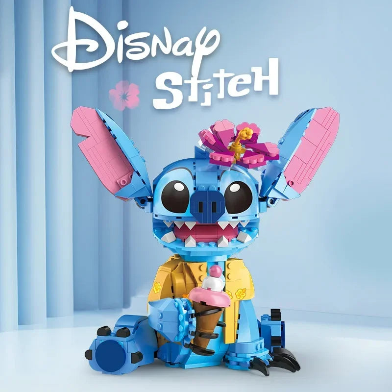 Disney Stitch Angel CP Building Blocks 2025-Large Piece Cartoon Toys Moving Ears Kids Assembly Birthday Gift for Boys Girls
