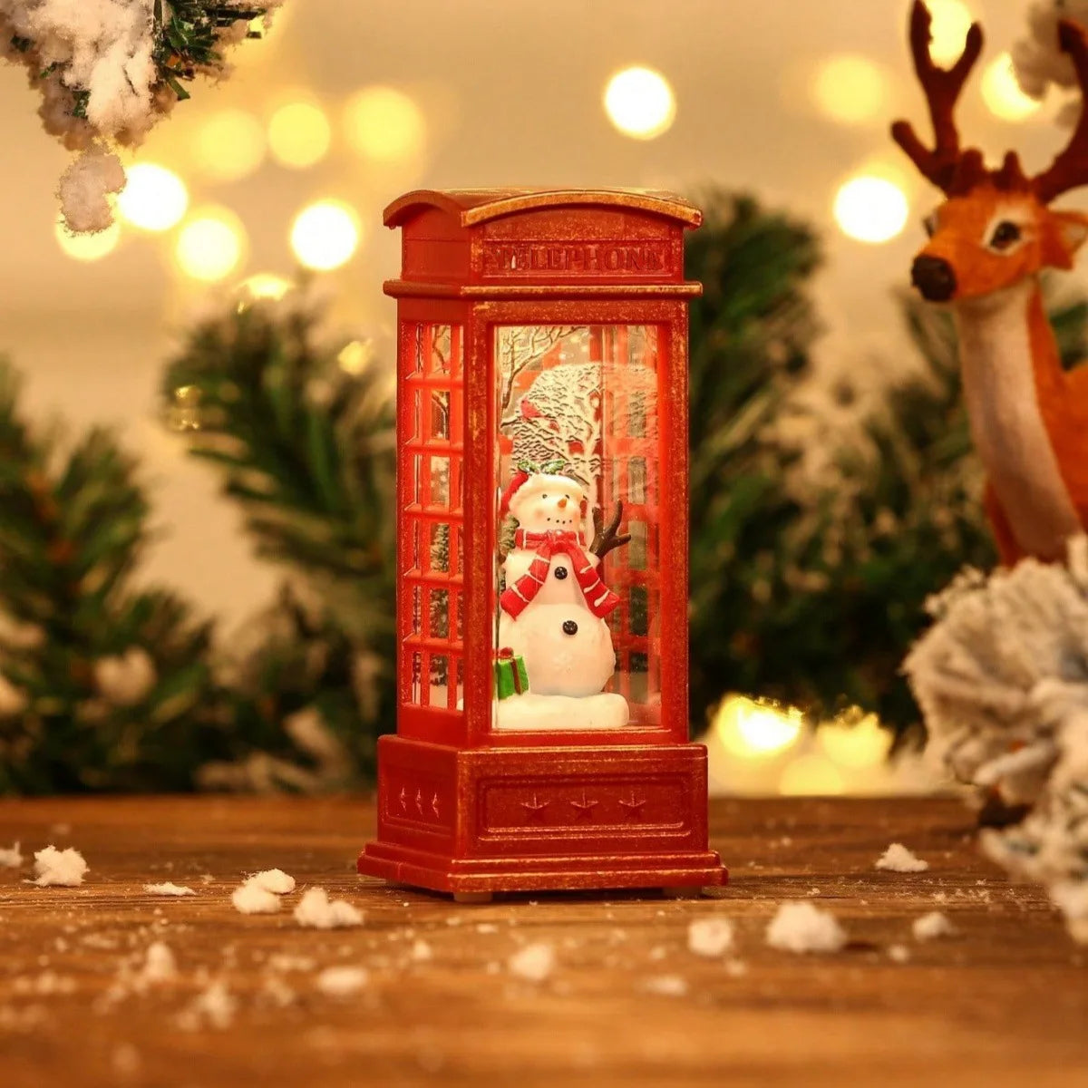 Christmas LED Candle Lantern Decorative Holiday Light Creative Tabletop Decor for Kids Window Display Festive Home Decoration