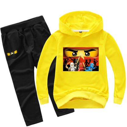 2-13 years Spring Autumn Children Clothing Sets  Kids Clothes Baby Boys Hoodies Pants 2 Pcs Set Tracksuit Anime Outwear Coat