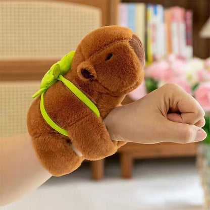 New Capybara Clap Circle Toys Slap Snap Wrap Wristband Bracelet Capybara Plush Hand Ring Fun Pop Circles Kids Christmas Gift