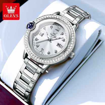 OLEVS 5588 Original Certification Women's Watches Love Expressing Watch Quartz Watch for Lady's Waterproof Date Dress Wristwatch
