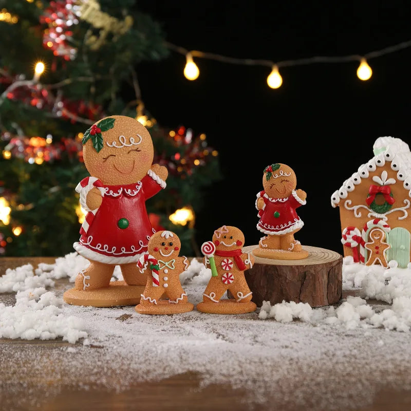Christmas Gingerbread Man Doll Tree Pendant Ornaments Holiday Party Supplies Home Party Navidad Christmas Decoration Kids Gift