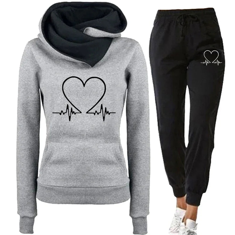 Women Tracksuit Two Piece Set Winter Autumn Hoodies Pants Pullovers Sweatshirts Female Jogging Woman Clothing Sport Suit Outfits