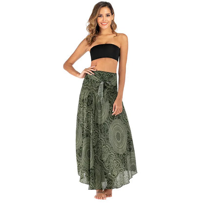 Sexy Summer Long Boho Bottom Women Skirt Vintage Casual Ropa Mujer Faldas Loose Fashion y2k Maxi Skirts Woman Clothing Saia Jupe