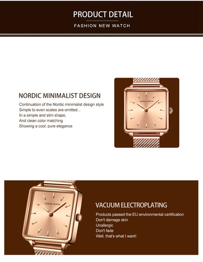 Simple Design Stainless Steel Strap Quartz Machine Core 3ATM Waterproof Wrist Watch Multifunctional Dropshipping Women's Watches