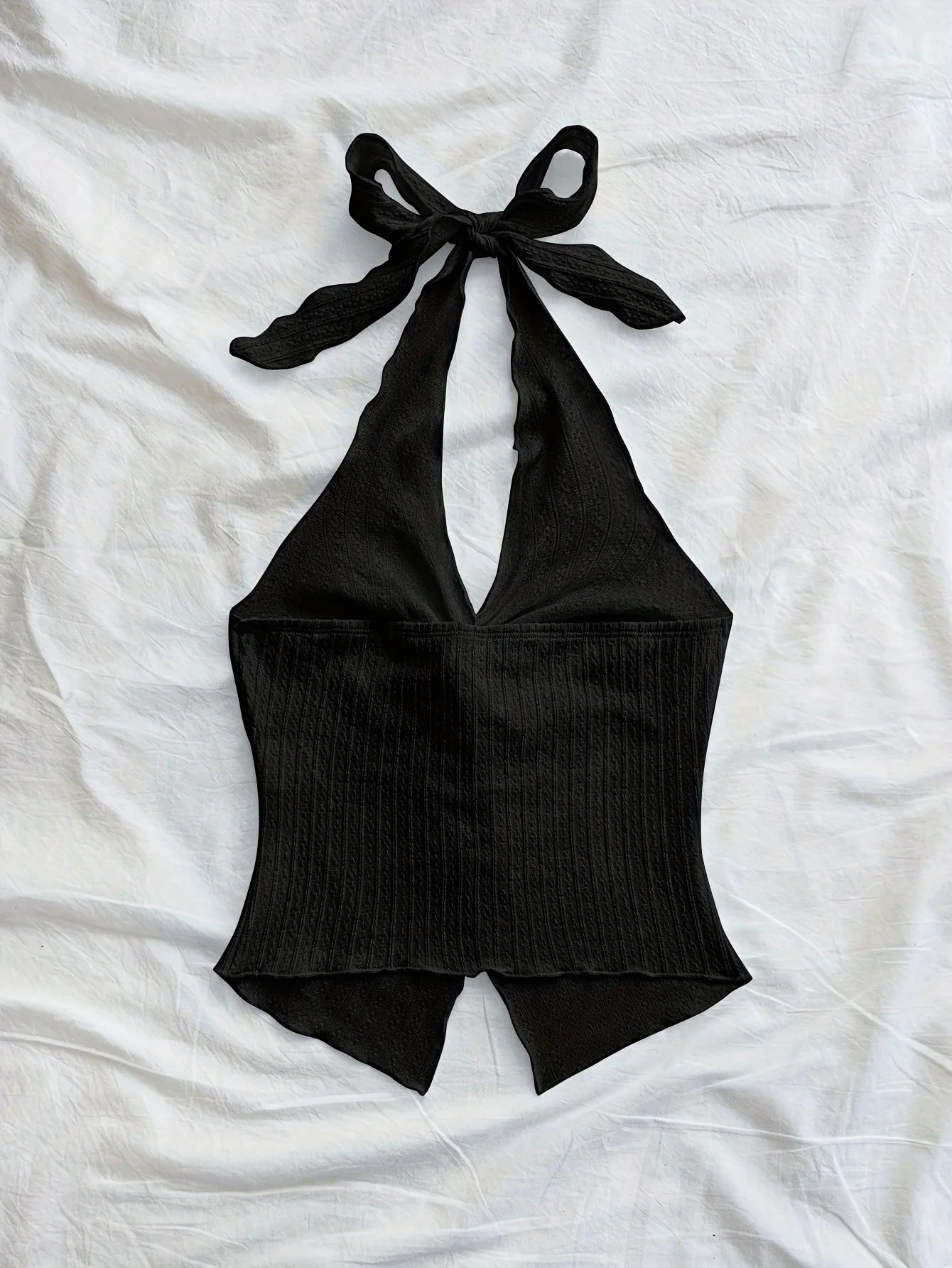 Spring and summer fashion new elegant solid color versatile halter vest single piece