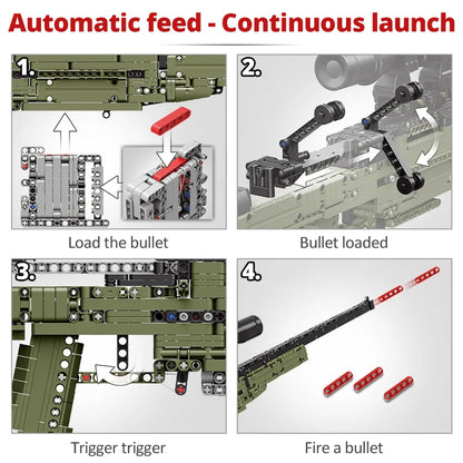 ZKZC WW2 Military Weapon Shotgun Sniper Rifle Assault Rifle Building Block City Police Pistol Brick Children Toys Gifts
