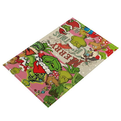 Christmas Grinch Holiday Decoration Christmas Placemat Home Kitchen Insulated Coaster Anti-Scalding Western Placemat