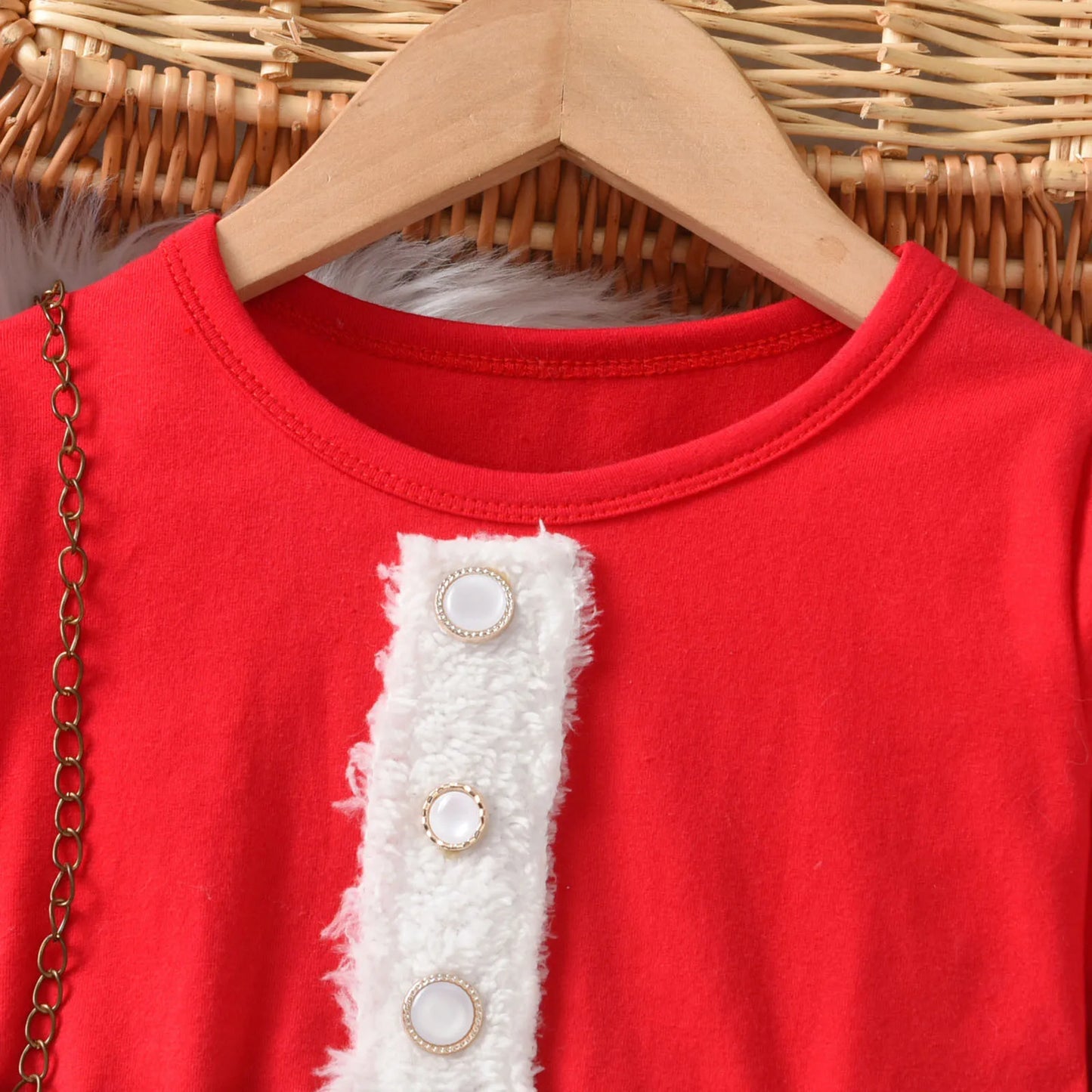 Long Sleeve Girls Winter Dress For 3-8 Years Knitted Sweater Outfits Red Christmas Party Dress For Girls Kids Costume 2024 New