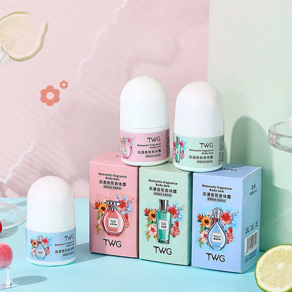 Romantic Fragrance Body Solid Perfume,Roll-on Antiperspirant Lotion,Woody,Floral Fruity Notes,Whole Body Fresh Lasting Fragrance