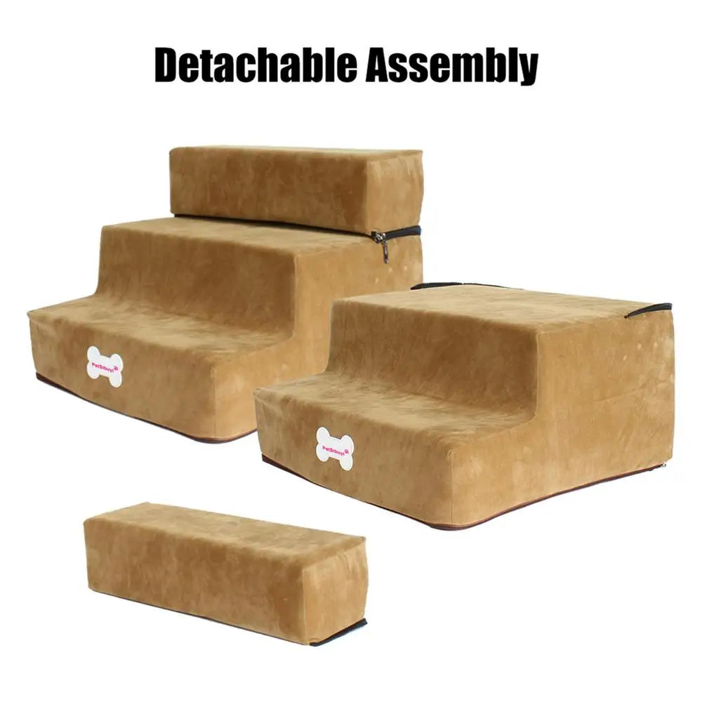 30cm High Detachable Dog Steps Pet Dog Stairs Step Cat Stairs 2 Story Staircase Assembly Removable Wash Stairs Ladder Dog Stairs