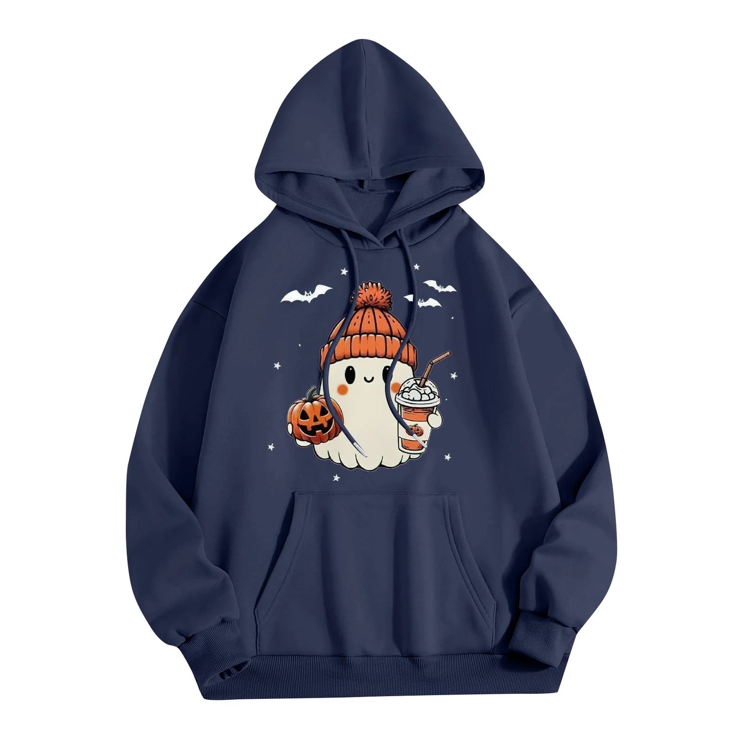 Women Halloween Printed Hoodie Casual Long Sleeve Sweatshirt Fashion Oversize Pullover Cozy Winter Streetwear Chic Loungewear