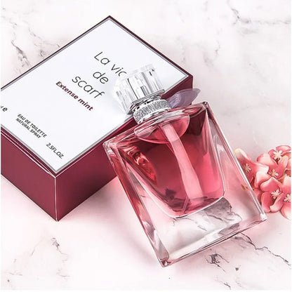 High-Quality Ribbon Women's Perfume Floral Scent Intense Fragrance 50ml Premium Brand Perfume 75ml, Red Elegant Packaging femme