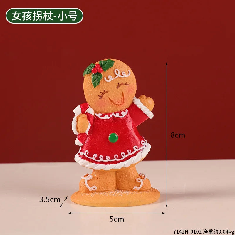 Christmas Gingerbread Man Doll Tree Pendant Ornaments Holiday Party Supplies Home Party Navidad Christmas Decoration Kids Gift