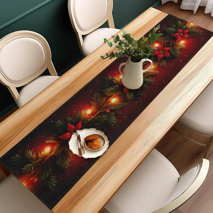 Christmas Fireplace Mantel Scarf Table Runner Xmas Party Decor Kid Favors 2025 Xmas Living Room Navidad Natal New Year Gift 2026