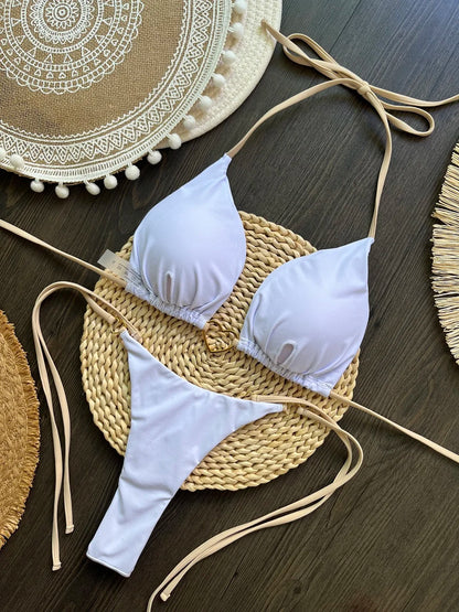 2026 Micro Bikinis Push Up Women Swimsuits Sexy Swimwear Brazilian Bikini Set Thong Biquini Print Swimsuit Summer Beachwear