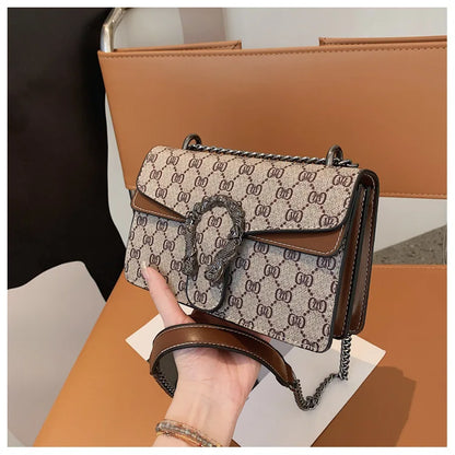 Fashion Popular Women's Bag Trend Brand Retro Chain Shoulder Bag High Quality Ladies Crossbody Bag Designer Luxury Handbag