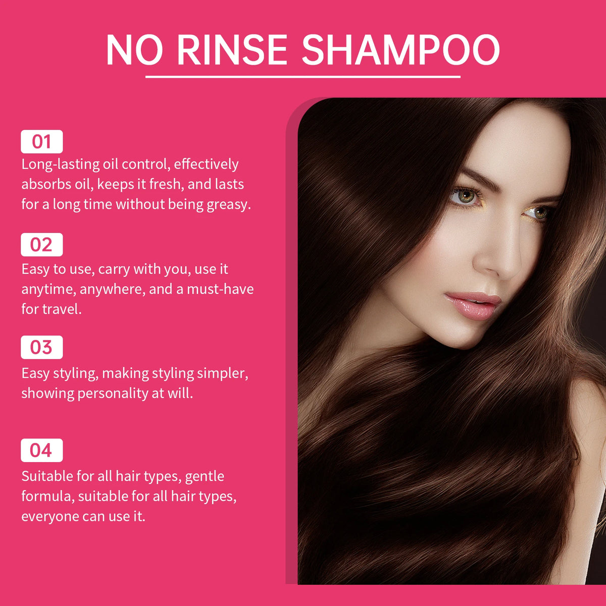 EELHOE No Wash Shampoo Fluffy Volumizing Dry Shampoo Free Air and Fluffy Spray Refreshing Oil Control Hair Care Styling Spray