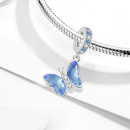 Original 925 Sterling Silver Charms Beads Glowing Luminous Bee Firefly Butterfly Pendant for Bracelet Bangle Charm DIY Jewelry