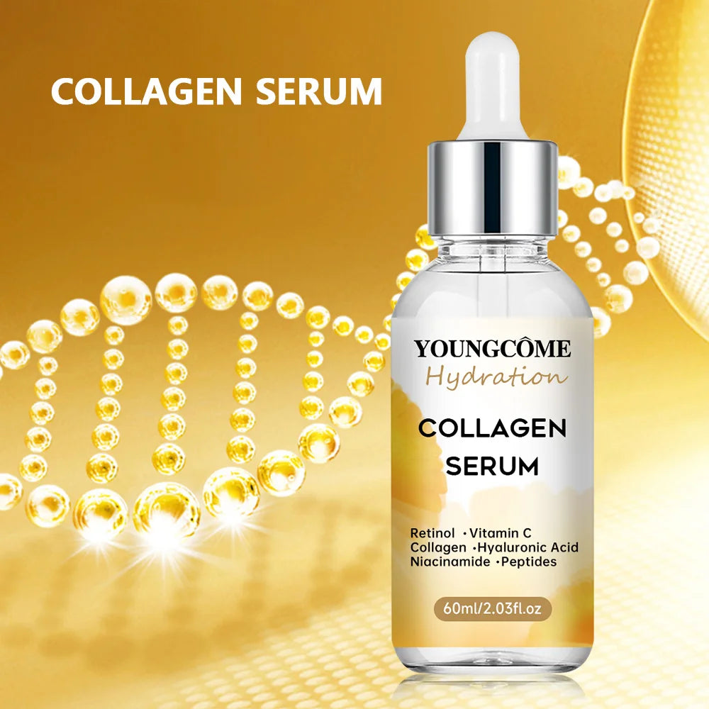 Collagen Face Serum Skincare Facial Essence Liquid Moisturizing Soothing Nourishing Face Serum Pore Shrink Skin Care Korea 2025