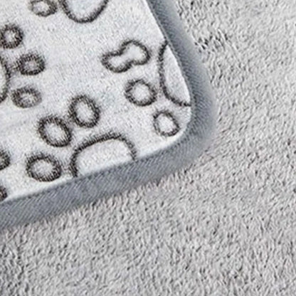 Flannel Dog Blanket Paw Print for Dog Cat Pet Sleep Mat Washable Pet Blanket for Sofa Bed Car Seat