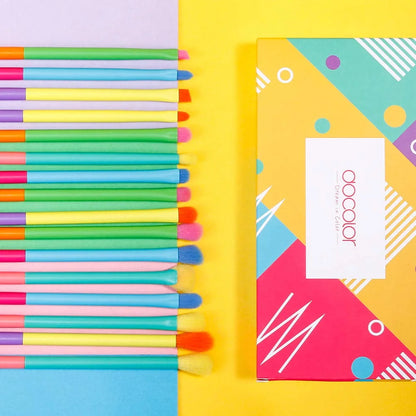 Docolor Colorful Makeup brushes set Cosmetic Foundation Powder Blush Eyeshadow Face Kabuki Blending Make up Brushes Beauty Tool