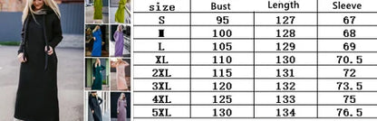 Plus Size Women Fashion Loose Autumn Winter Large Knitted Hooded Long Dress Velvet Hoodie Casual Dress Splicing Warm Dress