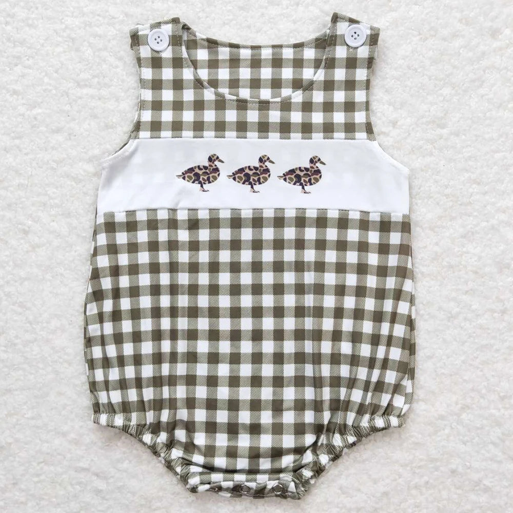 Hot Sale Baby Infant Boys Rompers Onesie Camo Duck Short Sleeve Rompers Boutique Kids Designer Clothes Boys Bubble Rompers New