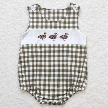 Hot Sale Baby Infant Boys Rompers Onesie Camo Duck Short Sleeve Rompers Boutique Kids Designer Clothes Boys Bubble Rompers New