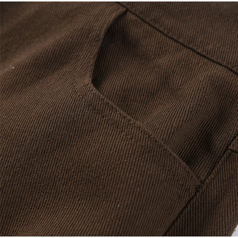 Vintage Solid Denim Jacket Pants Sets Women O-neck Single Breasted Long Sleeve Coat Wide Leg Trousers 2025 Jeans Outfits Street