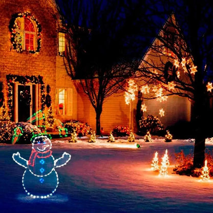 Christmas Snowman Lighted Decor Fun Animated Tree Snowman Light Holiday Gift Idea