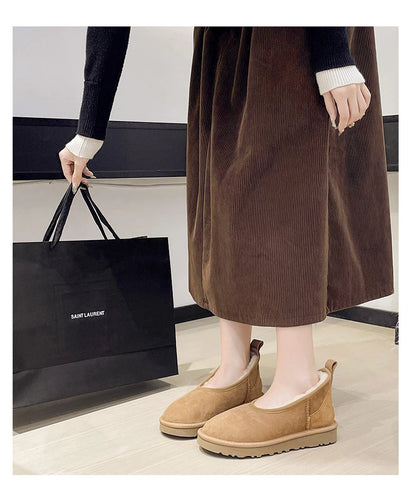 2025 Women Winter Ultra Mini Boot Designer Australian Platform Boots for Leather Warm Ankle Fur Booties Luxury Boots round toe