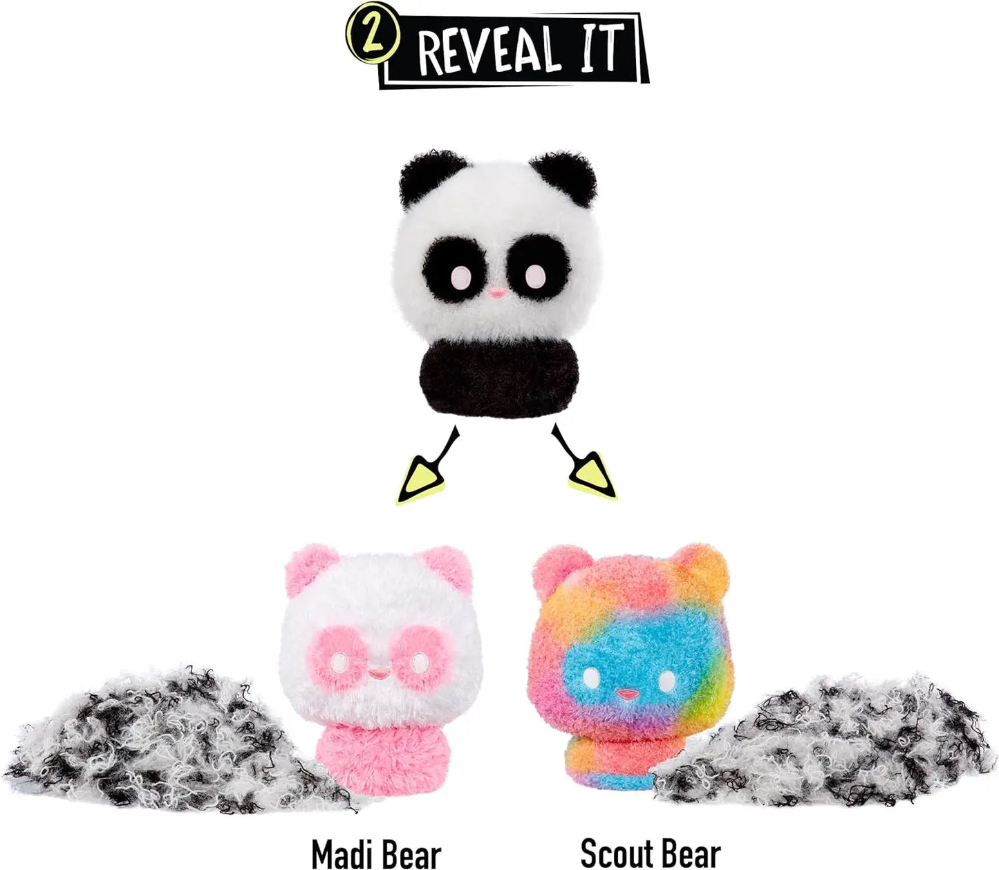 Original Fluffie Stuffiez Collectible Plush DIY Kids Toy UNICORN PANDA ICE RAINBOW Fur Pulling Soft Girl Toys Christmas Gift 1pc