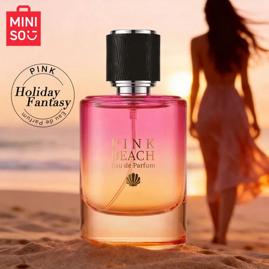 MINISO PINK BEACH Women Perfume Original Luxury Fruity Floral Eau De Parfum Designer Fragrance For Woman Body Spray 50ML