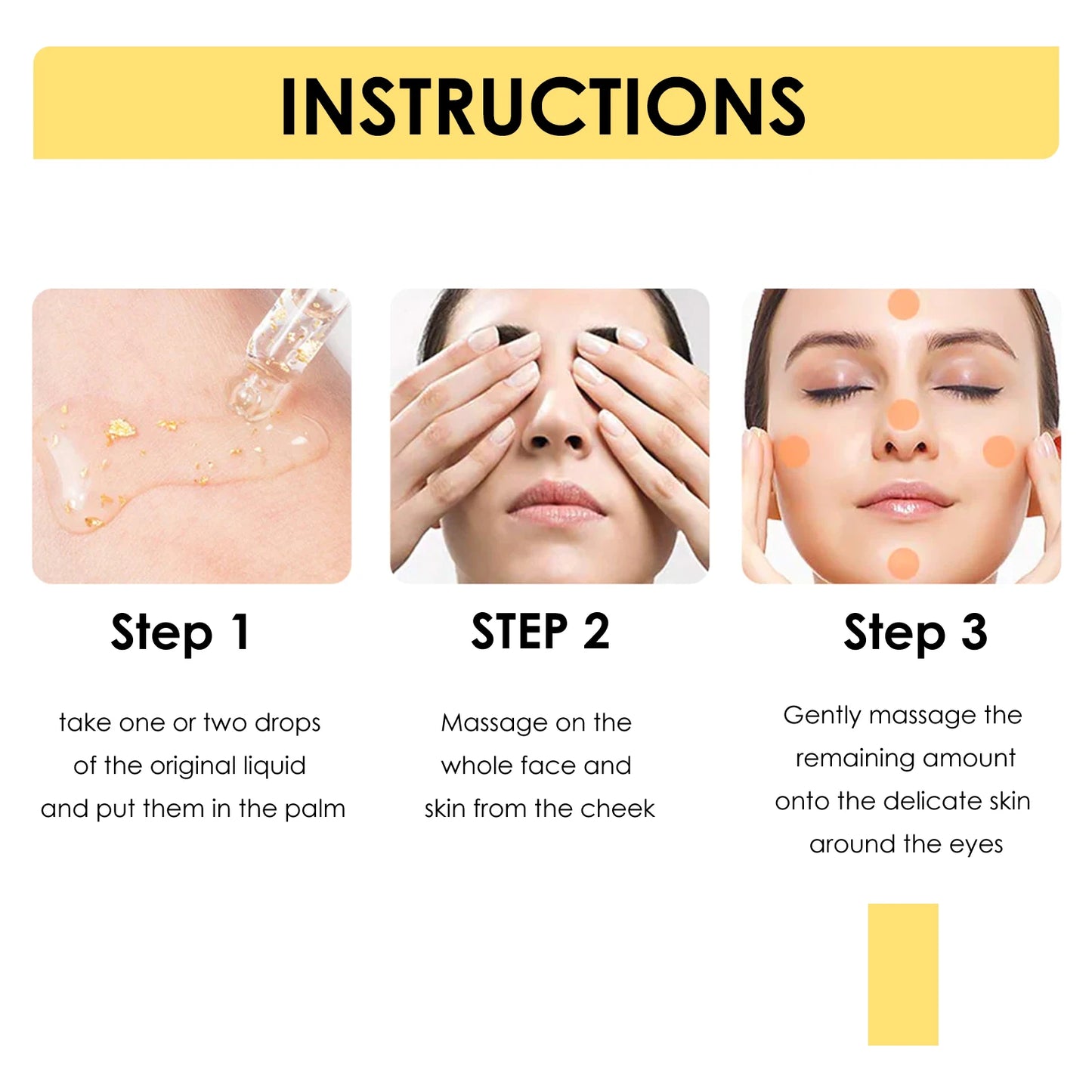 30ml 24K gold hyaluronic acid essence Lift, tighten, reduce redness, restore skin radiance, prevent skin dryness, moisturize