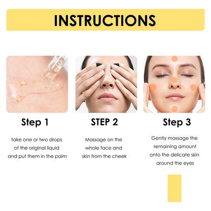 30ml 24K gold hyaluronic acid essence Lift, tighten, reduce redness, restore skin radiance, prevent skin dryness, moisturize