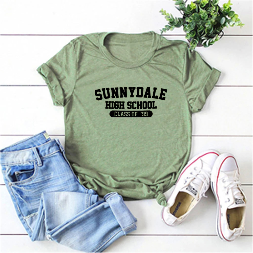 Sunnydale High School Class of '99 T Shirt Buffy The Vampire Slayer Shirt Aesthetic Sunnydale Tee Unisex Short Sleeve Tops