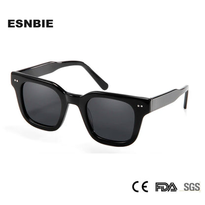 Chim 004 Designer Black Acetate Large Sunglasses For Men Women'S Polarized Square Frame Eyewear Flat UV400 Protection Shades
