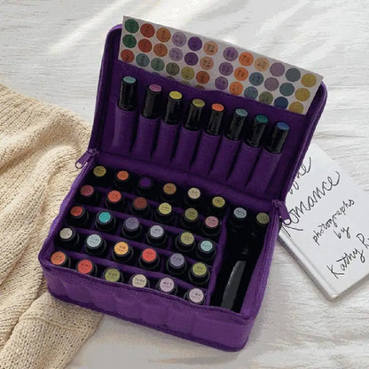 Essential Oil Case 38 Bottles 5ML10ML15ML Perfume Oil Essential Oil Box Travel Portable Carrying Holder Nail Polish Storage Bag