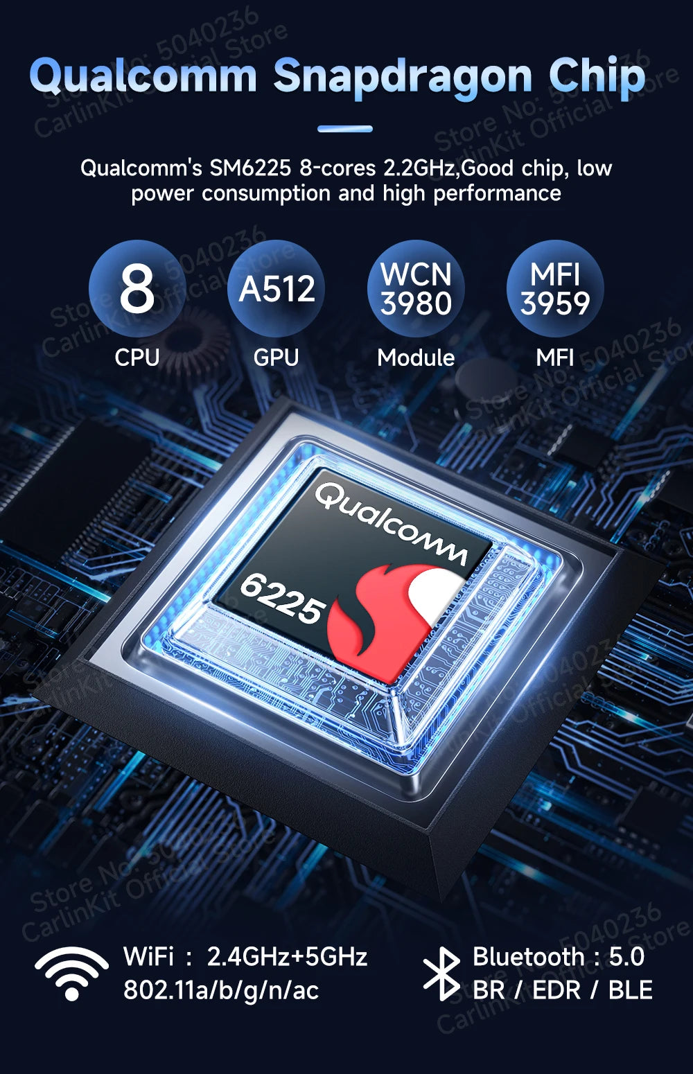 HDMI CarlinKit 8G+128G CarPlay Ai Box Android 13.0 Wireless Android Auto&CarPlay SM6225 Qualcomm 8-Core For Netflix Smart TV Box