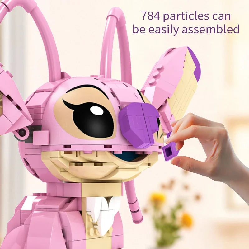 Disney Stitch Angel CP Building Blocks 2025-Large Piece Cartoon Toys Moving Ears Kids Assembly Birthday Gift for Boys Girls
