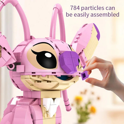 Disney Stitch Angel CP Building Blocks 2025-Large Piece Cartoon Toys Moving Ears Kids Assembly Birthday Gift for Boys Girls