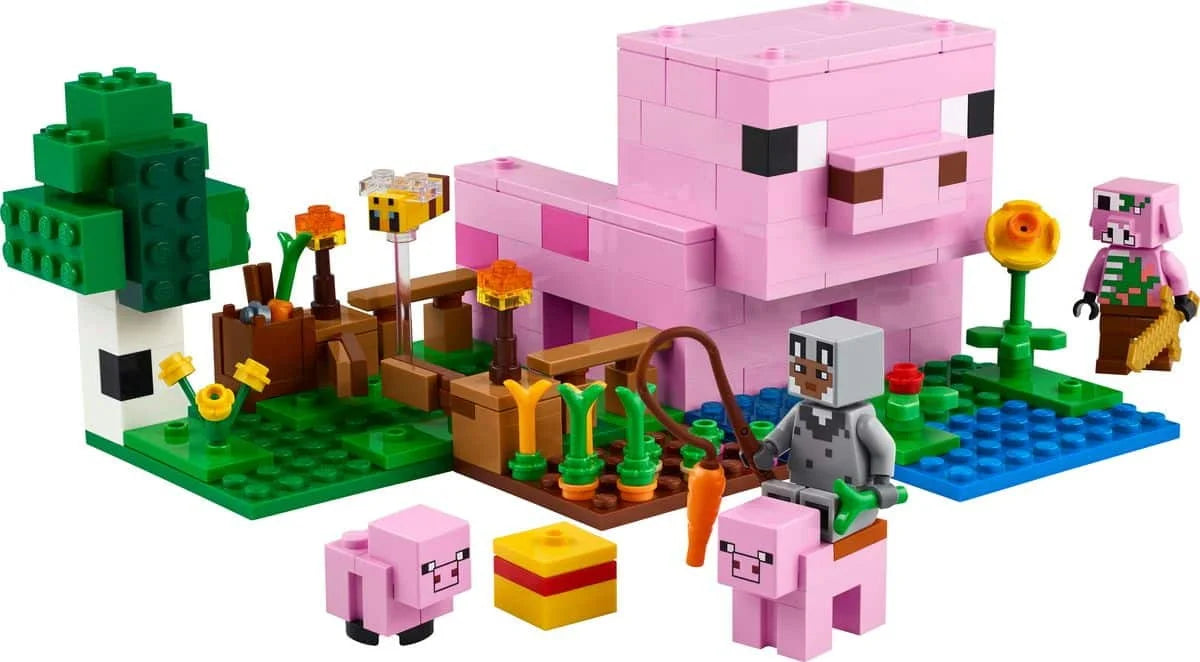 LEGO Building blocks Sets MC My Mini World Game Series Building Blocks The Baby Pig House Farm Children's Toys Assembling Gift