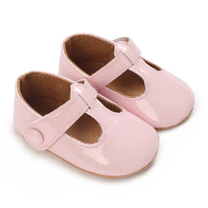 Mary Jane Flats Bow Crib Shoes Anti Slip Soft Rubber Sole Suitable For Children Infant Baby