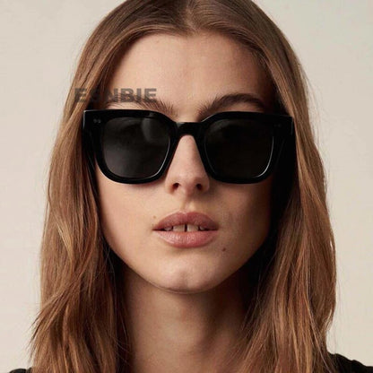 Chim 004 Designer Black Acetate Large Sunglasses For Men Women'S Polarized Square Frame Eyewear Flat UV400 Protection Shades