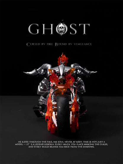 1436 PCS MOC City Super Hero Dark Motor Rider Building Blocks Comic Ghost Knight Motorcycle Assembly Bricks Toys Kids Boys Gifts