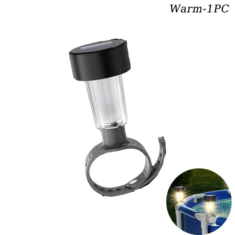 6 packages Solar Pool Light Frame on the ground for swimming pool outdoor pool fence decorative accessories Waterproof LED